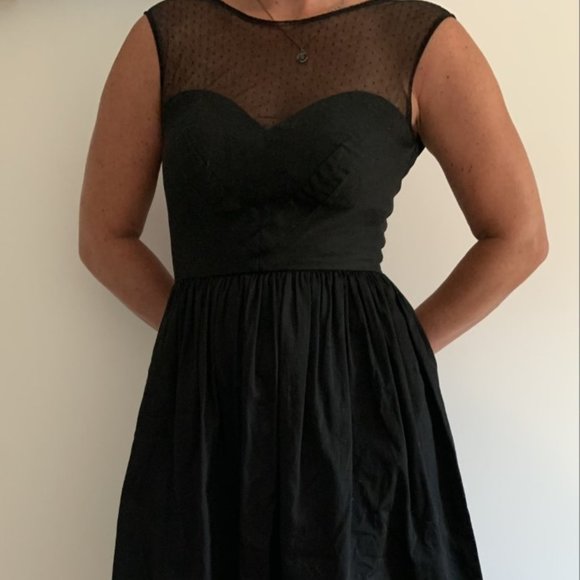 Unique Vintage Black Retro Dress - Picture 1 of 5